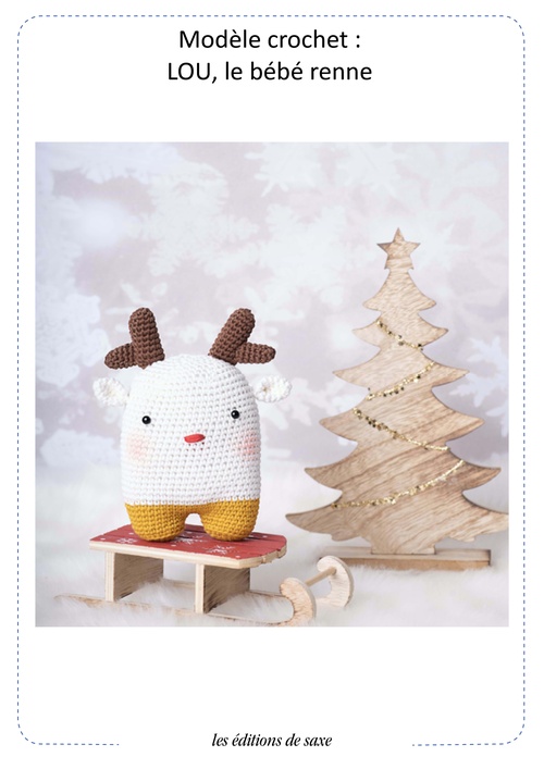 Couverture ebook de Modèle crochet : Loulou le bébé renne, de Julia Dupe
