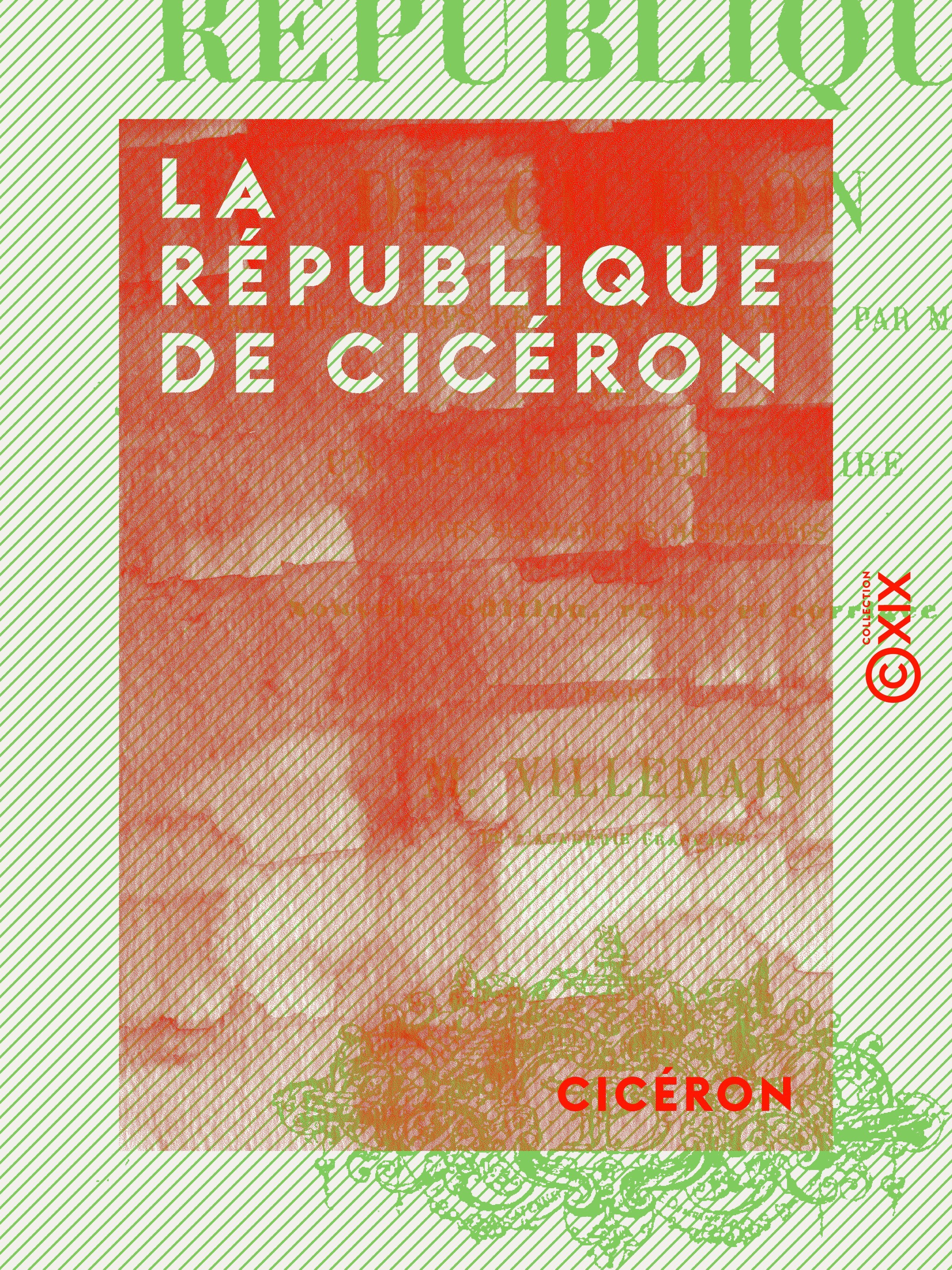 ebook cover of La République de Cicéron, by Cicéron