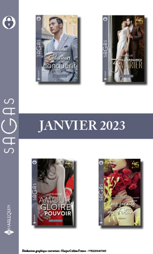 Couverture ebook de Pack mensuel Sagas - 12 romans (Janvier 2023), de Collectif