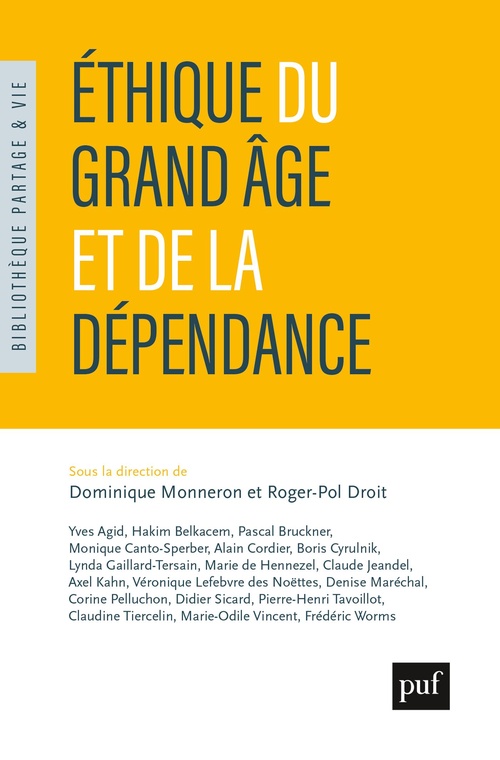 Couverture ebook de Éthique du grand âge et de la dépendance, de Roger-Pol Droit