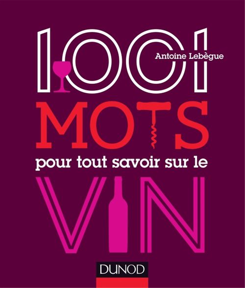 Couverture ebook de 1001 mots pour tout savoir sur le vin, de Antoine Lebègue