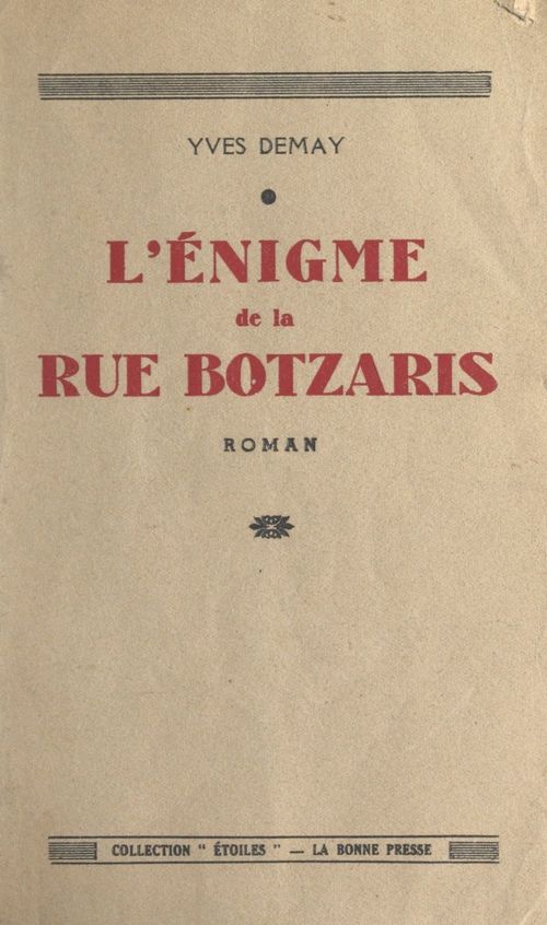 ebook cover of L'énigme de la rue Botzaris, by Yves Demay