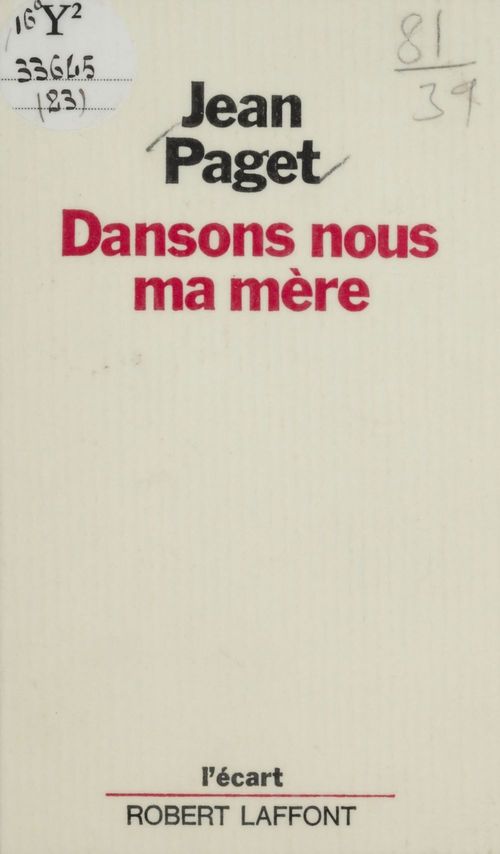 ebook cover of Dansons-nous ma mère, by Jean Paget