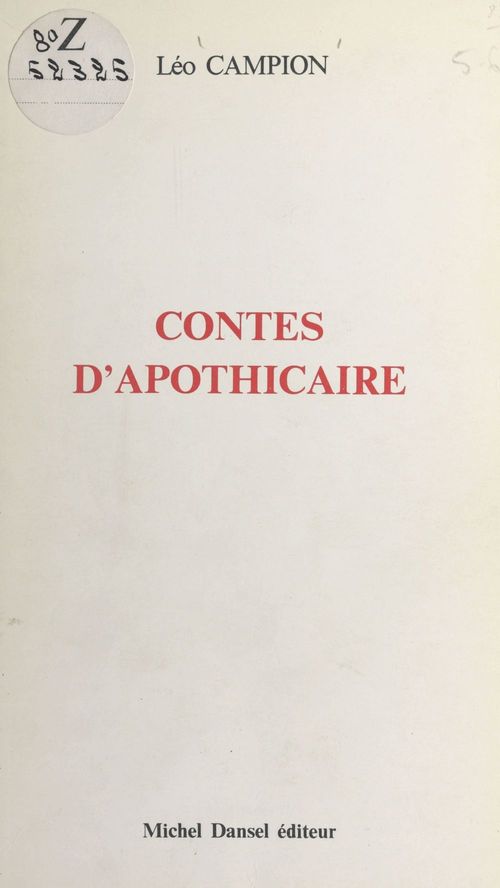 Couverture ebook de Contes d'apothicaire, de Leo Campion
