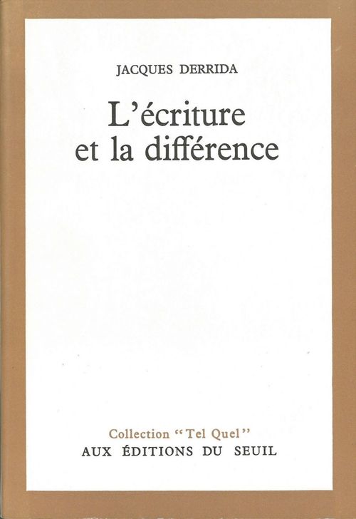 Couverture ebook de L'Ecriture et la Différence, de Derrida Jacques