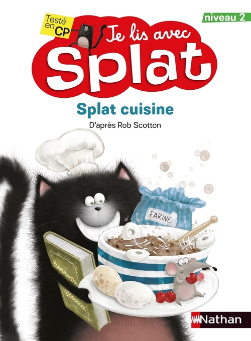 Couverture ebook de Je lis avec Splat - Splat cuisine, de Rob Scotton