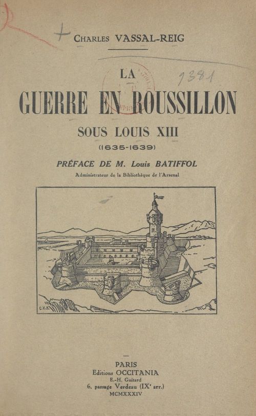 ebook cover of La guerre en Roussillon sous Louis XIII, 1635-1639, by Charles Vassal-Reig