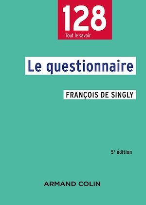ebook cover of Le questionnaire - 5e éd., by François de Singly