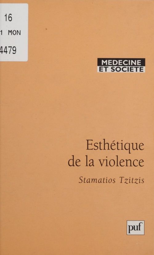 ebook cover of Esthétique de la violence, by Stamatios Tzitzis
