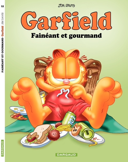 ebook cover of Garfield - Tome 12 - Fainéant et gourmand, by Jim Davis