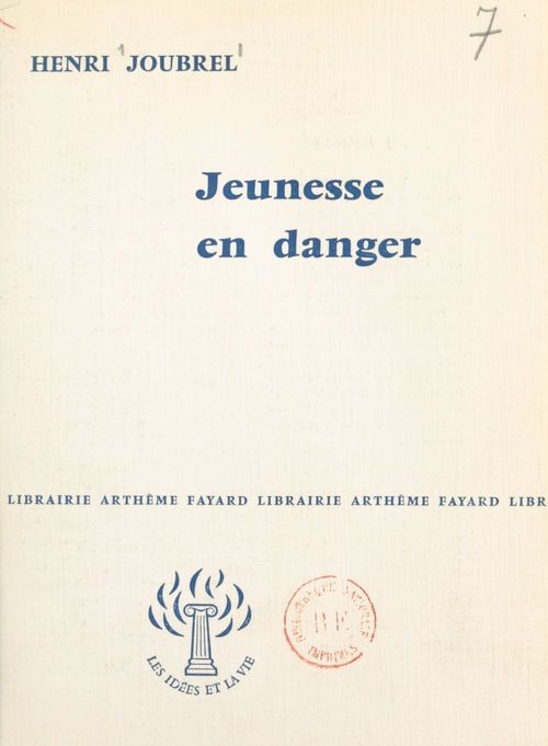 ebook cover of Jeunesse en danger, by Henri Joubrel