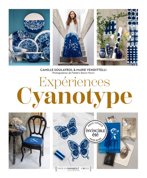 ebook cover of Expériences Cyanotypes, by Camille Soulayrol, Marie Vendittelli