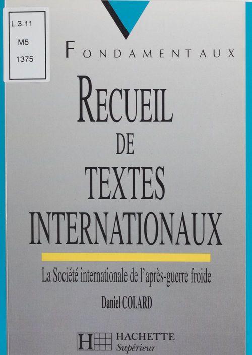 ebook cover of Recueil de textes internationaux, by Daniel Colard