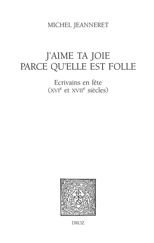 Couverture ebook de J'aime ta joie parce qu'elle est folle, de Michel Jeanneret
