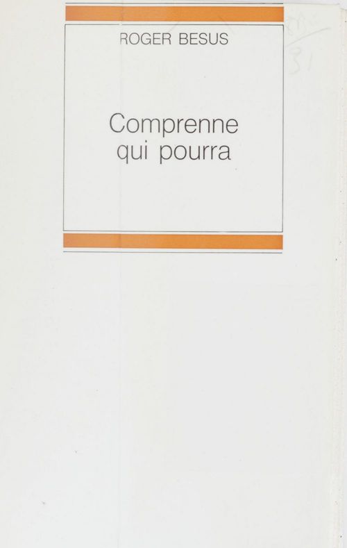 Couverture ebook de Comprenne qui pourra, de Roger Besus