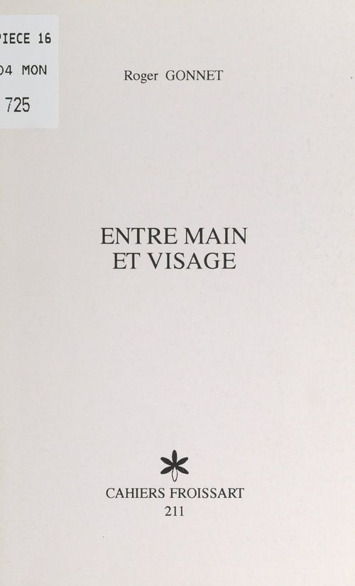 Couverture ebook de Entre main et visage, de Roger Gonnet