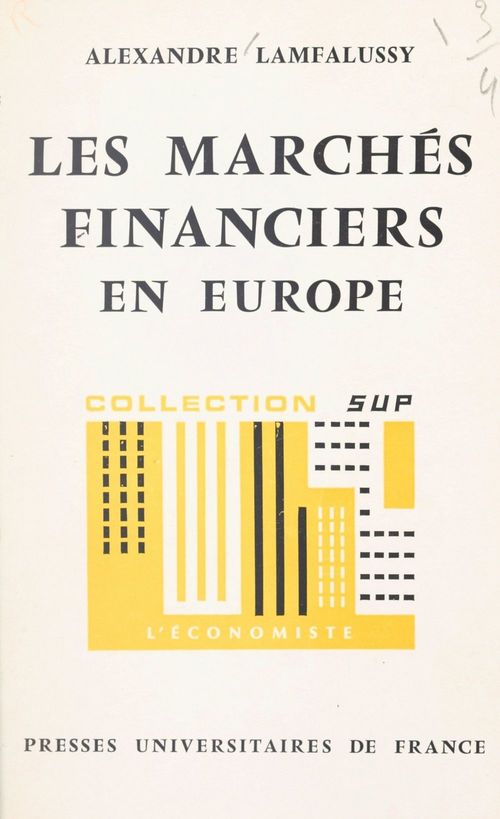 ebook cover of Les marchés financiers en Europe, by Alexandre Lamfalussy