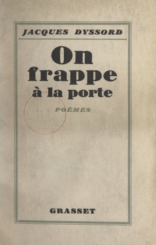 ebook cover of On frappe à la porte, by Jacques Dyssord