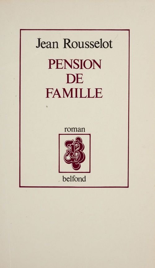 Couverture ebook de Pension de famille, de Jean Rousselot
