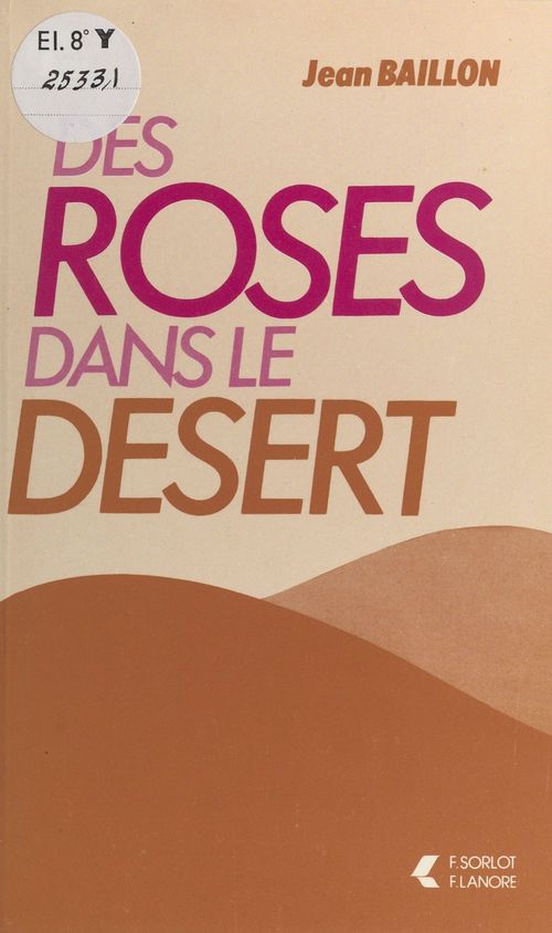Couverture ebook de Des roses dans le désert, de Jean Baillon