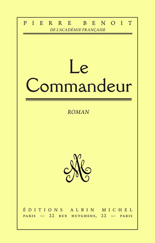 ebook cover of Le Commandeur, by Pierre Benoit