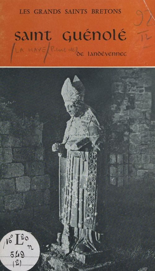 Couverture ebook de Saint Guénolé de Landévennec, de Pierre De La Haye