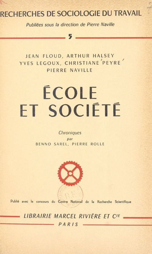 Couverture ebook de École et Société, de Arthur Halsey, Jean Floud