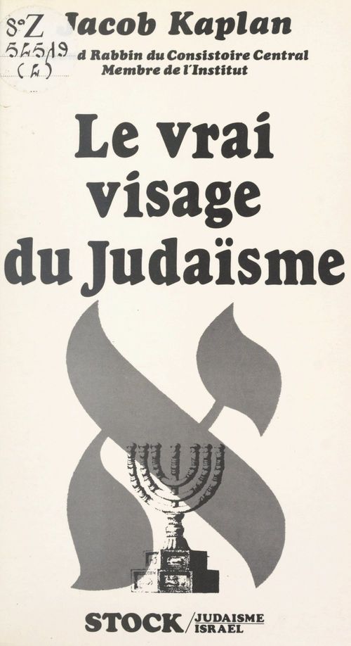 Couverture ebook de Le vrai visage du judaïsme, de Jacob Kaplan