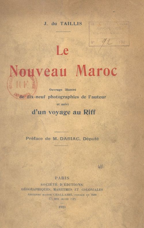 Couverture ebook de Le nouveau Maroc, de Jean Du Taillis