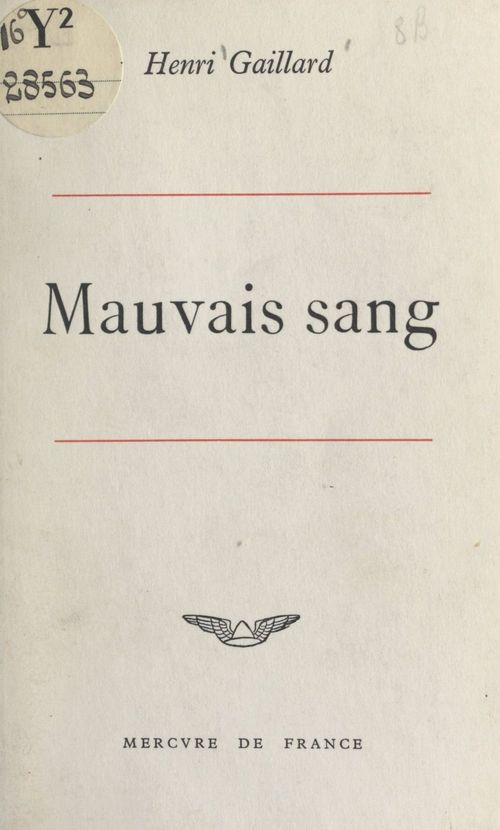 Couverture ebook de Mauvais sang, de Henri Gaillard