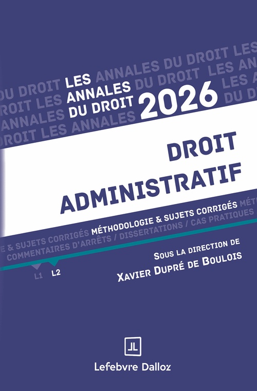 ebook cover of Annales du droit 2026 - Droit administratif, by Xavier Dupré de Boulois