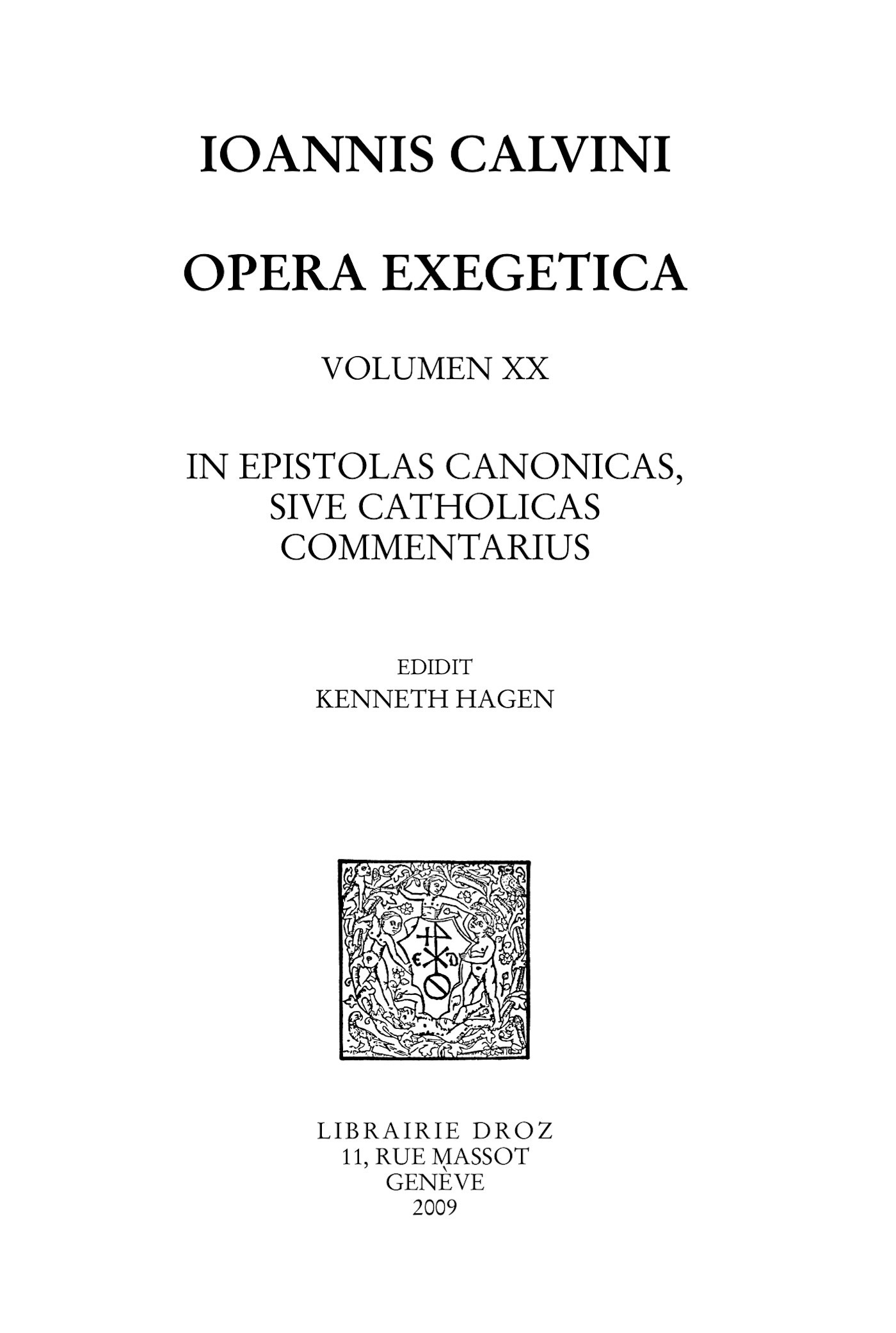 ebook cover of Commentarii In Epistolas Canonicas, by Calvin Jean
