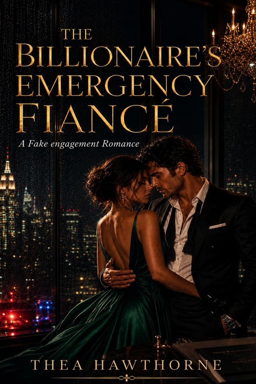 Couverture ebook de The Billionaire's Emergency Fiancé, de Thea Hawthorne
