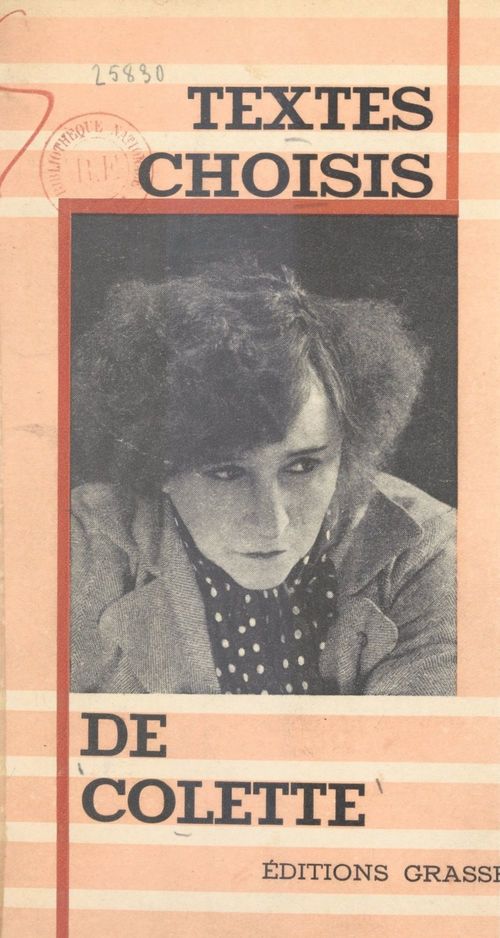 Couverture ebook de Textes choisis de Colette, de Colette
