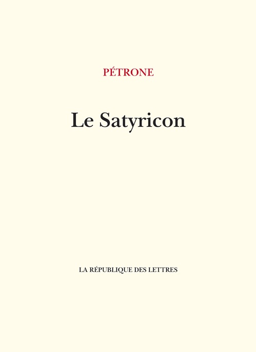 ebook cover of Le Satyricon, by Pétrone