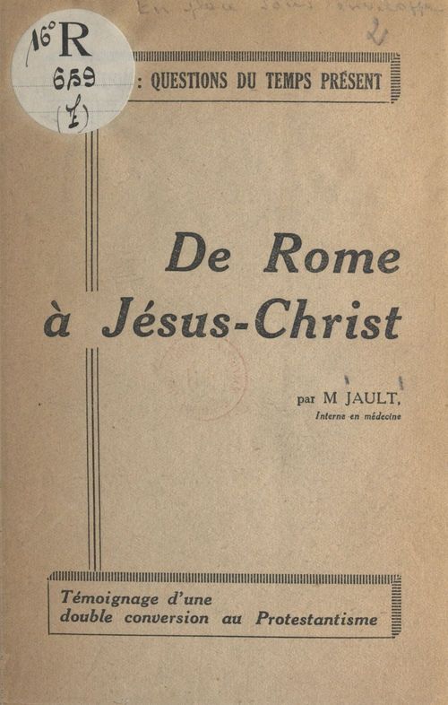 Couverture ebook de De Rome à Jésus-Christ, de M. Jault