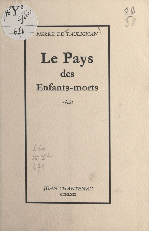 Couverture ebook de Le pays des enfants-morts, de Pierre De Taulignan