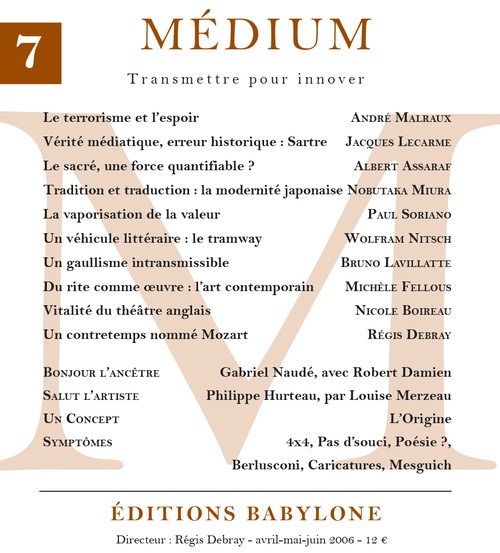 ebook cover of Médium n°7, avril-juin 2006, by Collectif
