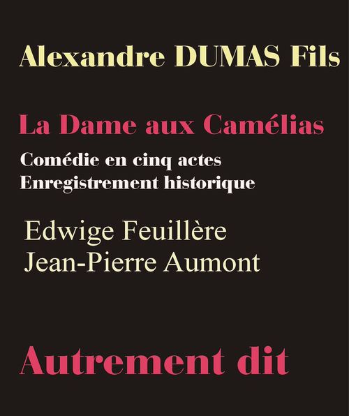 audiobook cover of La dame aux camélias, by Alexandre Dumas fils