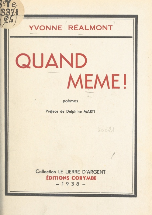 ebook cover of Quand même !, by Yvonne Realmont