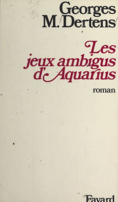 ebook cover of Les jeux ambigus d'Aquarius, by Georges M. Dertens