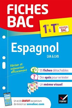 Couverture ebook de Fiches bac - Espagnol 1re/Tle  - Bac 2027, de Collectif