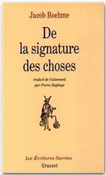 ebook cover of De la signature des choses, by Jakob Böhme