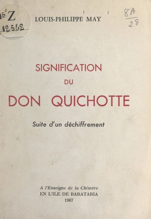 Couverture ebook de Signification du Don Quichotte, de Louis-Philippe May