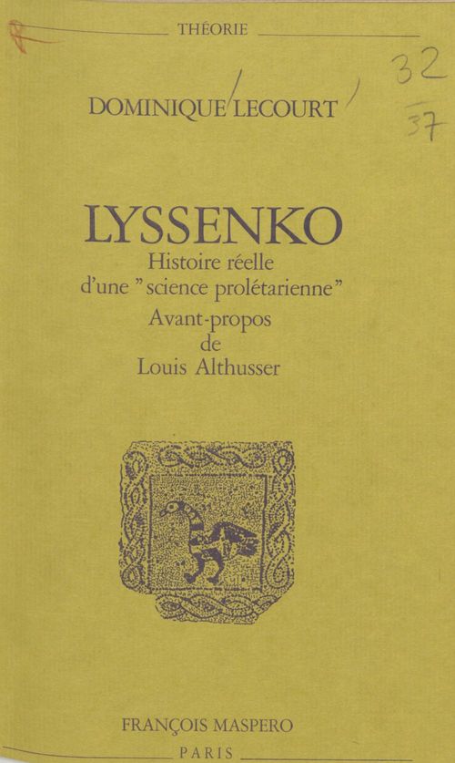 ebook cover of Lyssenko, by Dominique Lecourt