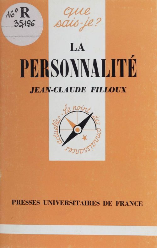Couverture ebook de La Personnalité, de Jean-claude Filloux