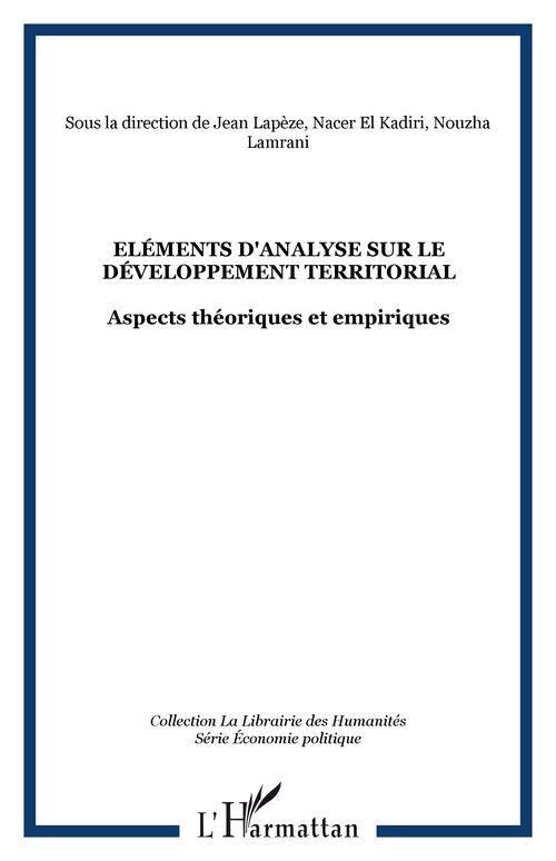 ebook cover of Eléments d'analyse sur le développement territorial, by Collectif