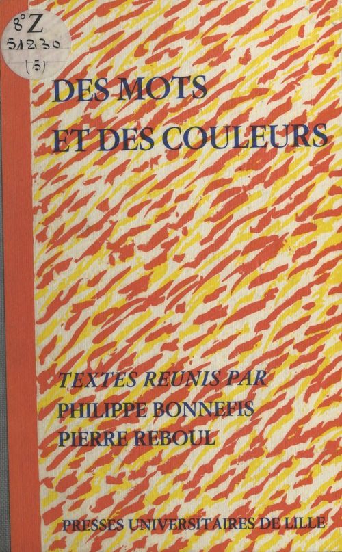 Couverture ebook de Des mots et des couleurs, de Collectif
