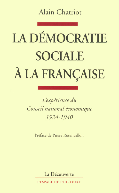 ebook cover of La démocratie sociale à la française, by Alain Chatriot
