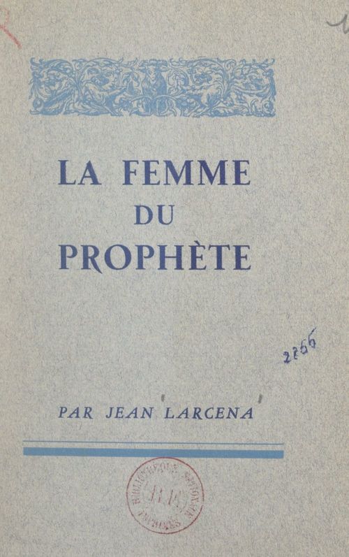 ebook cover of La femme du prophète, by Jean Larcena